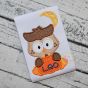 Owl with Pumpkin Boy Applique | Machine Embroidery Designs by JuJu