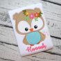Owl Flowers Applique | Machine Embroidery Designs by JuJu