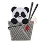 Panda Take Out Box Applique | Machine Embroidery Designs by JuJu