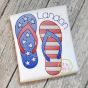 Patriotic Flip Flops Sketch | Machine Embroidery Designs by JuJu