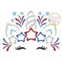 Patriotic Unicorn Horn Embroidery | Machine Embroidery Designs by JuJu