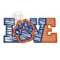 Paw Print Love 2 Applique | Machine Embroidery Designs by JuJu