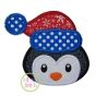 Winter Penguin Face Boy Applique | Machine Embroidery Designs by JuJu