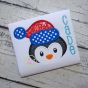 Winter Penguin Face Boy Applique | Machine Embroidery Designs by JuJu