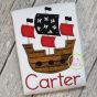 Pirate Ship Applique | Machine Embroidery Designs by JuJu