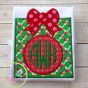 Christmas Present Monogram Applique Frame | Machine Embroidery Designs by JuJu