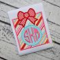 Christmas Present Monogram Applique Frame | Machine Embroidery Designs by JuJu