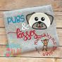 Pugs And Kisses Boy | Machine Embroidery Designs by JuJu