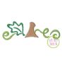 Pumpkin Monogram Topper Satin Embroidery | Machine Embroidery Designs by JuJu