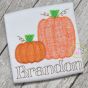 Pumpkin Pair Zig Zag Applique | Machine Embroidery Designs by JuJu