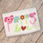 Puppy Love Word Art Applique | Machine Embroidery Designs by JuJu