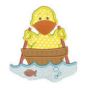 QUACK! Cute Ducks Applique Machine Embroidery Designs by JuJu 