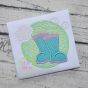Rain Boots Circle Applique Design | Machine Embroidery Designs by JuJu