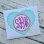 Scalloped Heart Monogram Applique Frame | Machine Embroidery Designs by JuJu