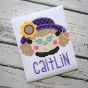 Scarecrow Face Girl Applique | Machine Embroidery Designs by JuJu