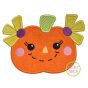 Scarecrow Pumpkin Girl Applique | Machine Embroidery Designs by JuJu