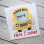 School Bus Grades Pre-K Applique | Machine Embroidery Designs by JuJu