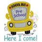 School Bus Grades Preschool Applique | Machine Embroidery Designs by JuJu