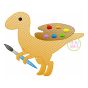 School Velociraptor Sketch | Machine Embroidery Designs by JuJu