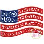 Scroll Flag Embroidery | Machine Embroidery Designs by JuJu