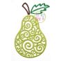 Scroll Pear Embroidery | Machine Embroidery Designs by JuJu