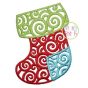 Scroll Stocking Embroidery | Machine Embroidery Designs by JuJu