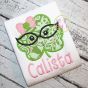 Shamrock Glasses Girl Applique | Machine Embroidery Designs by JuJu