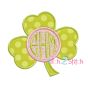 Shamrock Monogram Applique Frame | Machine Embroidery Designs by JuJu