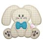 Sitting Bunny Boy Applique | Machine Embroidery Designs by JuJu