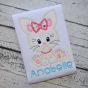 Sitting Bunny Girl 2 Applique | Machine Embroidery Designs by JuJu