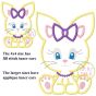 Sitting Bunny Girl 2 Applique | Machine Embroidery Designs by JuJu