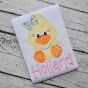 Sitting Duck Girl Applique | Machine Embroidery Designs by JuJu