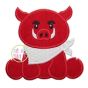 Sitting Hog Mascot Applique | Machine Embroidery Designs by JuJu