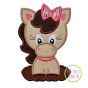 Sitting Horse Girl Applique | Machine Embroidery Designs by JuJu