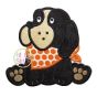 Sitting Hound Dog Mascot Applique | Machine Embroidery Designs by JuJu