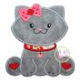 Sitting Kitty Applique | Machine Embroidery Designs by JuJu
