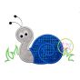 Snail in Grass Applique | Machine Embroidery Designs by JuJu