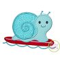 Snail Surfboard Applique | Machine Embroidery Designs by JuJu