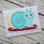 Snail Surfboard Applique | Machine Embroidery Designs by JuJu