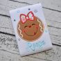 Snowflake Gingerbread Girl Applique | Machine Embroidery Designs by JuJu