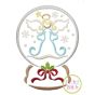 Snow Globe Angel Embroidery | Machine Embroidery Designs by JuJu