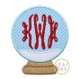 Snow Globe Blank Applique | Machine Embroidery Designs by JuJu