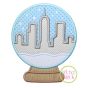 Snow Globe Cityscape Applique | Machine Embroidery Designs by JuJu