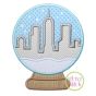 Snow Globe Cityscape Applique | Machine Embroidery Designs by JuJu