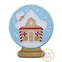 Snow Globe Gingerbread House Applique | Machine Embroidery Designs by JuJu