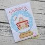 Snow Globe Gingerbread House Applique | Machine Embroidery Designs by JuJu