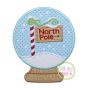 Snow Globe North Pole Applique | Machine Embroidery Designs by JuJu