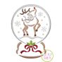 Snow Globe Reindeer Embroidery | Machine Embroidery Designs by JuJu