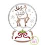 Snow Globe Reindeer Embroidery | Machine Embroidery Designs by JuJu