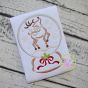 Snow Globe Reindeer Embroidery | Machine Embroidery Designs by JuJu